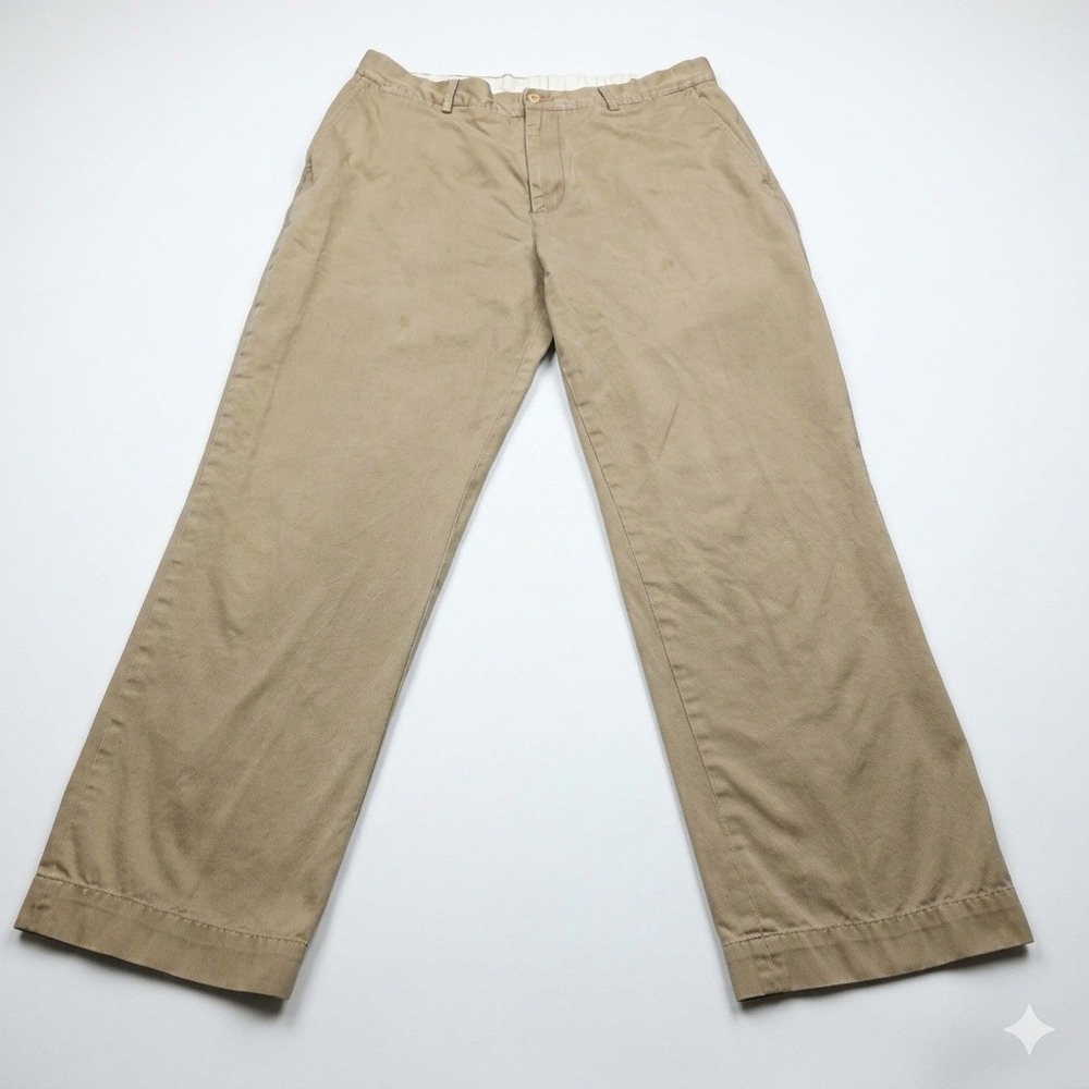 Pendleton Men's Chino Pants 36x30 Khaki Beige 100% Cotton Flat Front Straight